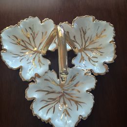 Vintage Triple Leaf Candy/Nut Dish